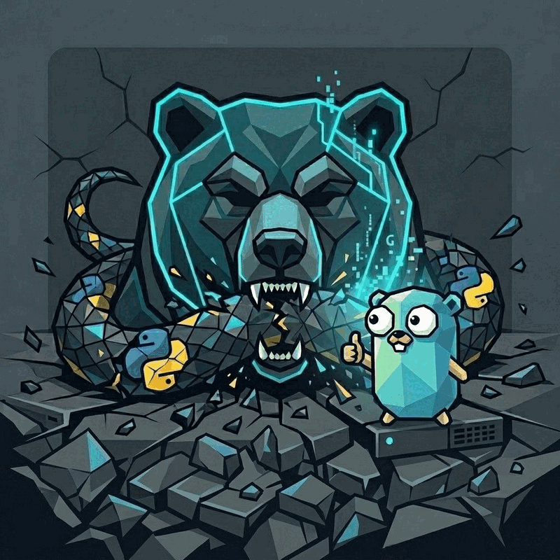 Low-poly Gormes runtime mascot